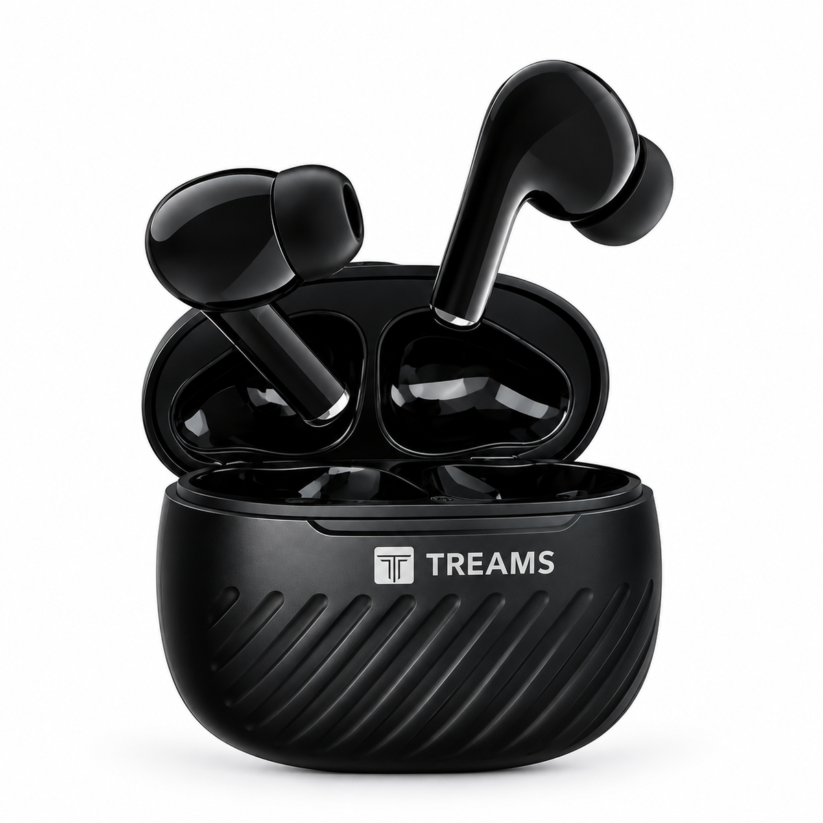 TREAMS TWS-59 True Wireless Earbuds – Bluetooth 5.4, Up to 40 Hours Music Time, Black